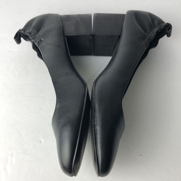 Kelsi Dagger Lott Black Leather Low Heels 9 - Picture 8 of 11